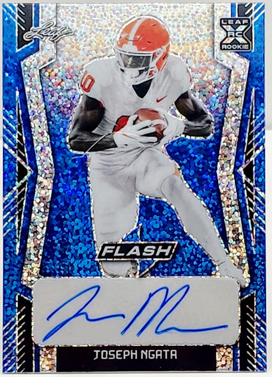 2022 Leaf Flash Blue Metalized Sparkles /25 Joseph Ngata #BA-JN1 Auto
