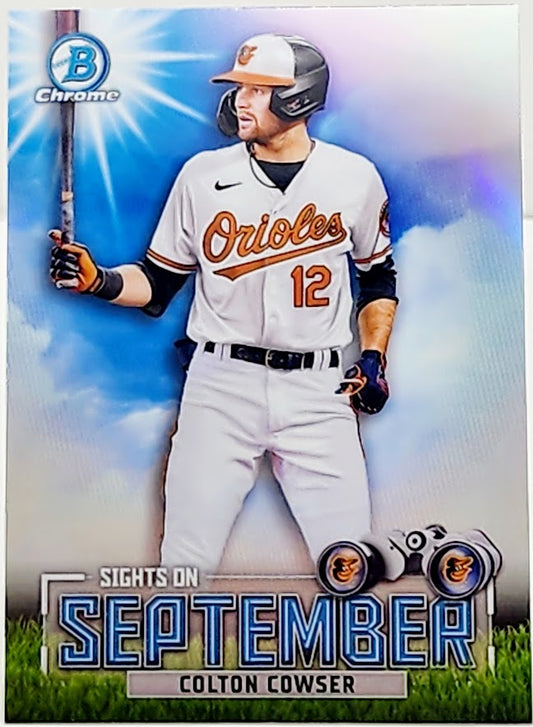 2023 Bowman Colton Cowser Sights On September Chrome Mojo Refractor #SOS-3