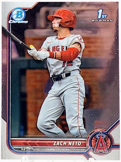 2022 Bowman Draft Chrome Zach Neto 1st Prospect #BDC-18 Rookie LA Angels