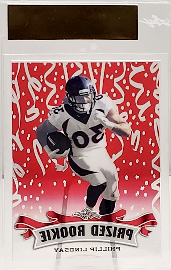 Phillip Lindsay 2018 Leaf Metal Prized Rookies Prismatic Clear RED #1/1