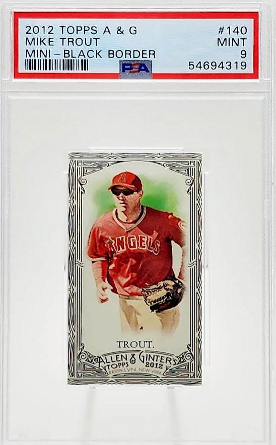 2012 Topps Allen & Ginter Mike Trout Mini Black Border #140 PSA 9 Mint Los Angeles Angels
