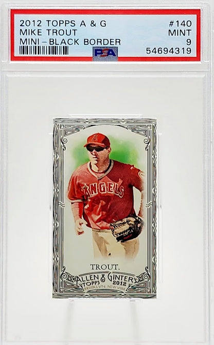 2012 Topps Allen & Ginter Mike Trout Mini Black Border #140 PSA 9 Mint Los Angeles Angels