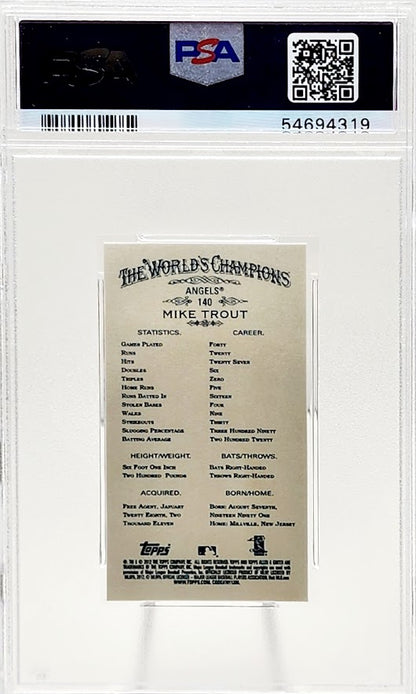 2012 Topps Allen & Ginter Mike Trout Mini Black Border #140 PSA 9 Mint Los Angeles Angels