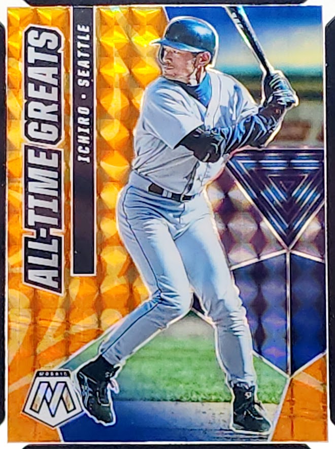 2021 Panini Mosaic Ichiro All-Time Greats Orange Reactive #ATG3 ISA 10 Mariners