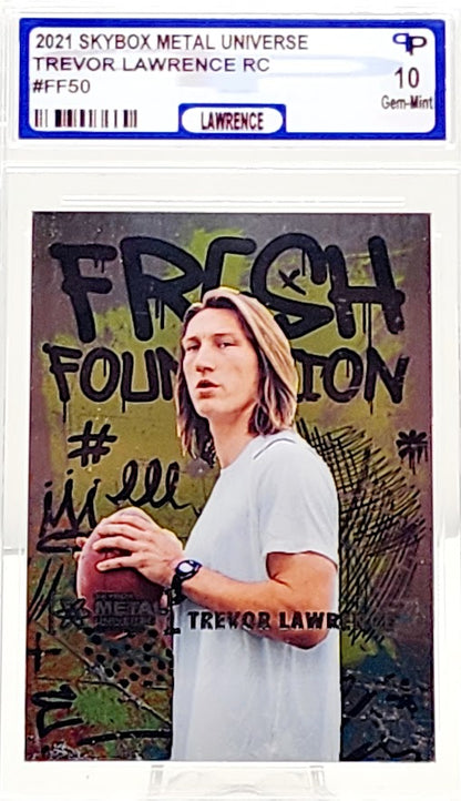 2021 Skybox Metal Universe Champions Trevor Lawrence Rookie RC #FF50 Parish 10 Gem Mint