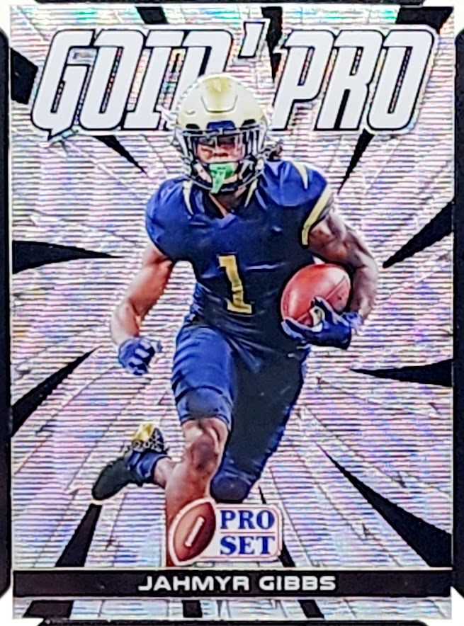 2022 Leaf Pro Set Draft Proof Goin' Pro Silver Wave Jahmyr Gibbs RC Rookie #GP-JG1 ISA 10 GEM Mint