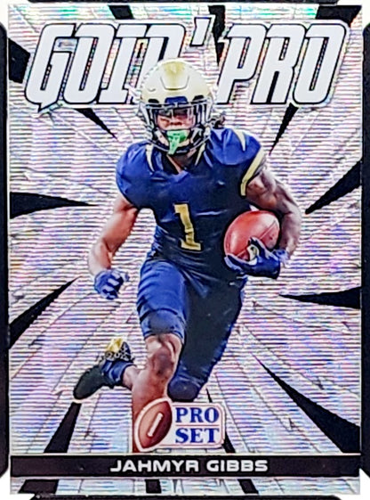 2022 Leaf Pro Set Draft Proof Goin' Pro Silver Wave Jahmyr Gibbs RC Rookie #GP-JG1 ISA 10 GEM Mint