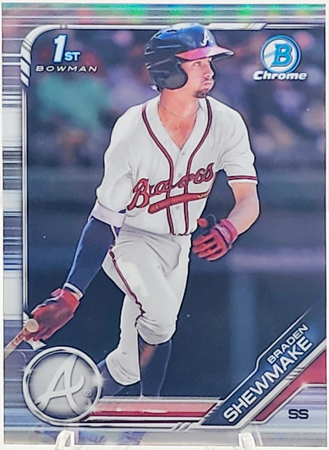 2019 Bowman Draft BRADEN SHEWMAKE Chrome 1st Refractor #BDC-59 RC Braves