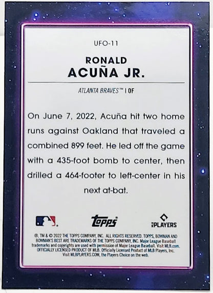 2022 Bowman's Best Bowman UFO Ronald Acuna Jr Ronald Acuña Jr #UFO-11