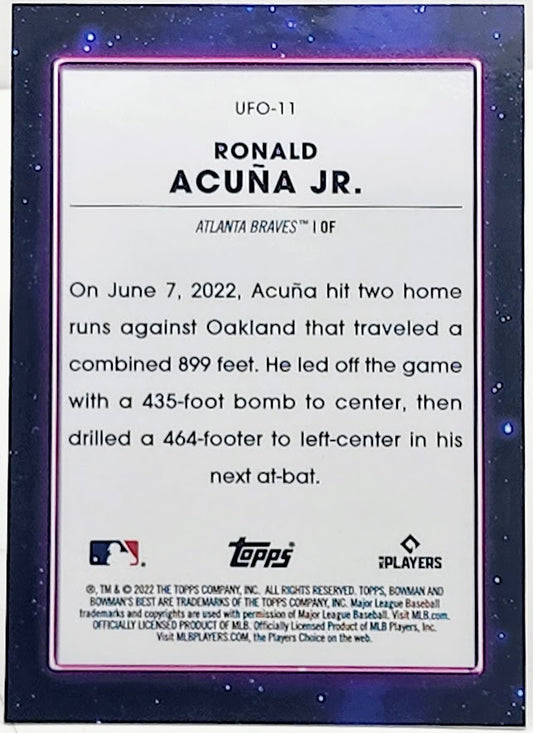 2022 Bowman's Best Bowman UFO Ronald Acuna Jr Ronald Acuña Jr #UFO-11