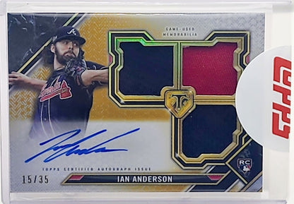 2021 Topps Triple Threads Gold /35 Ian Anderson #RFPAR-IA Rookie Auto RC