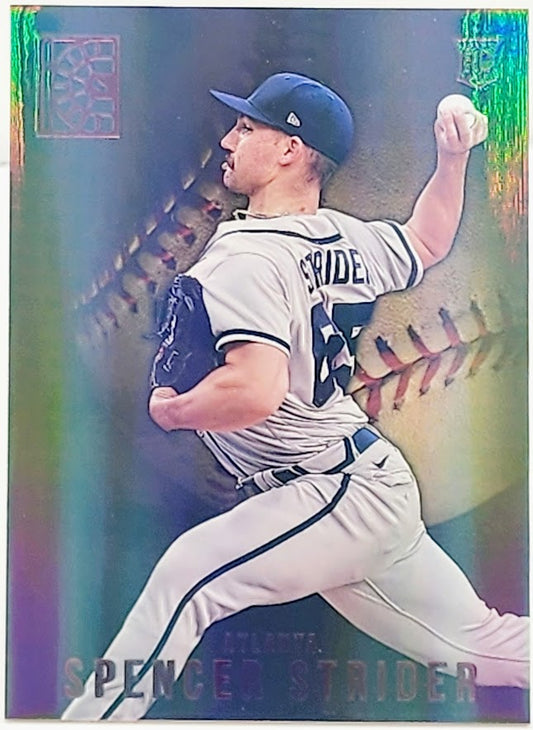 2022 Capstone Baseball Base Red #38 Spencer Strider - Atlanta Braves