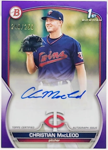 2023 Bowman Christian MacLeod 1st Bowman Purple Auto 240/250 #PPA-CMD