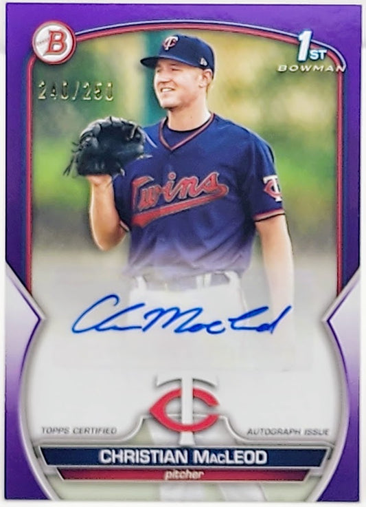 2023 Bowman Christian MacLeod 1st Bowman Purple Auto 240/250 #PPA-CMD