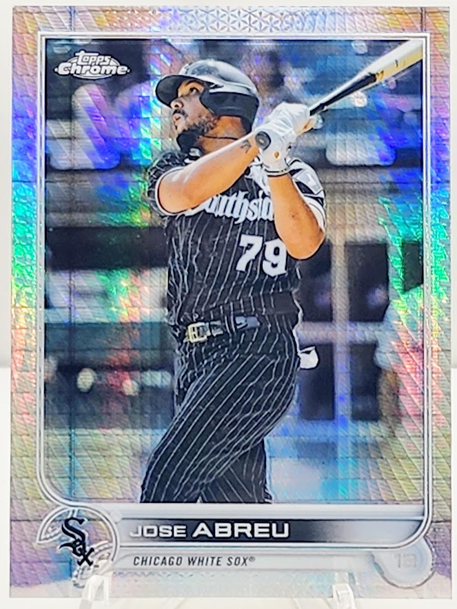 2022 Topps Chrome REFRACTOR Jose Abreu #28 Parallel Card Chicago White Sox - walk-of-famesports