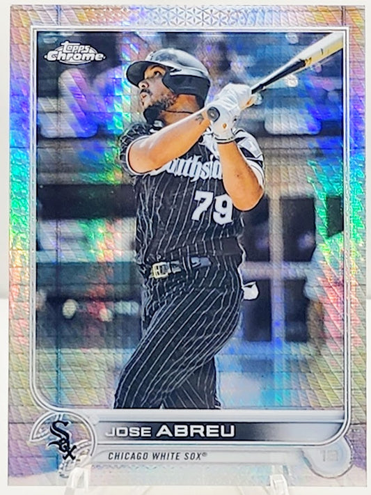 2022 Topps Chrome REFRACTOR Jose Abreu #28 Parallel Card Chicago White Sox - walk-of-famesports
