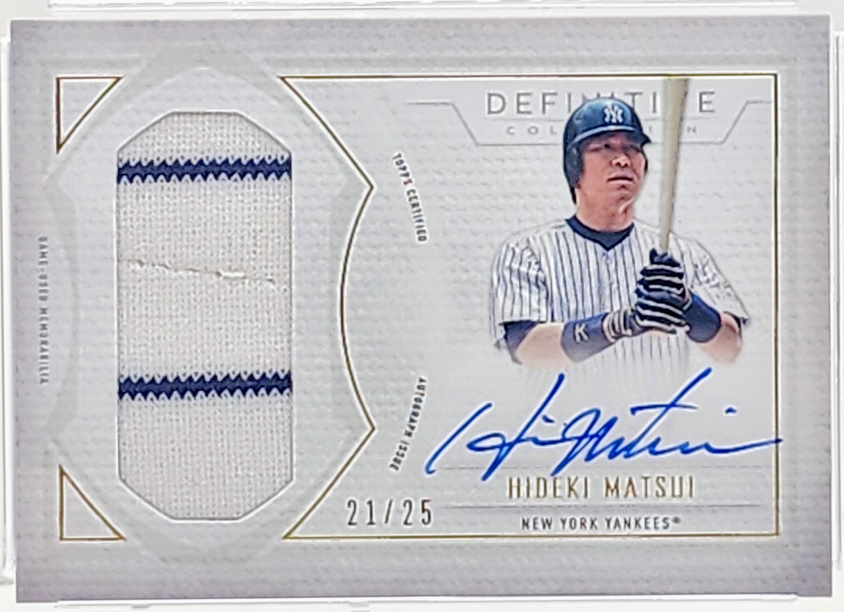 2019 Topps Definitive #DRAC-HM Hideki Matsui Auto Relics 21/25 GMA 9 Mint - walk-of-famesports