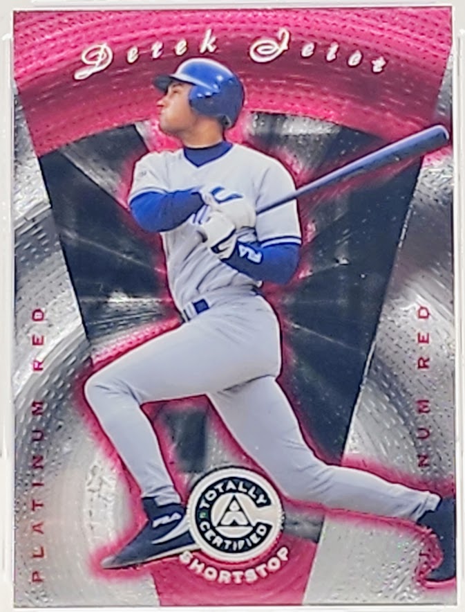 1997 Pinnacle Totally Certified #51 Derek Jeter Platinum Red 0654/3999 Yankees GMA 9 Mint - walk-of-famesports