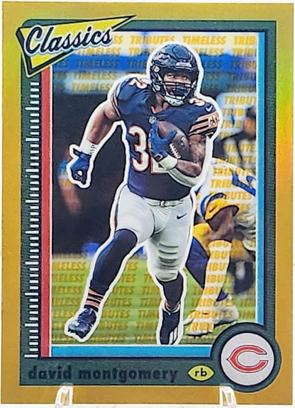 2022 Panini Classics #15 David Montgomery Timeless Tributes Gold #19/60 Bears - walk-of-famesports