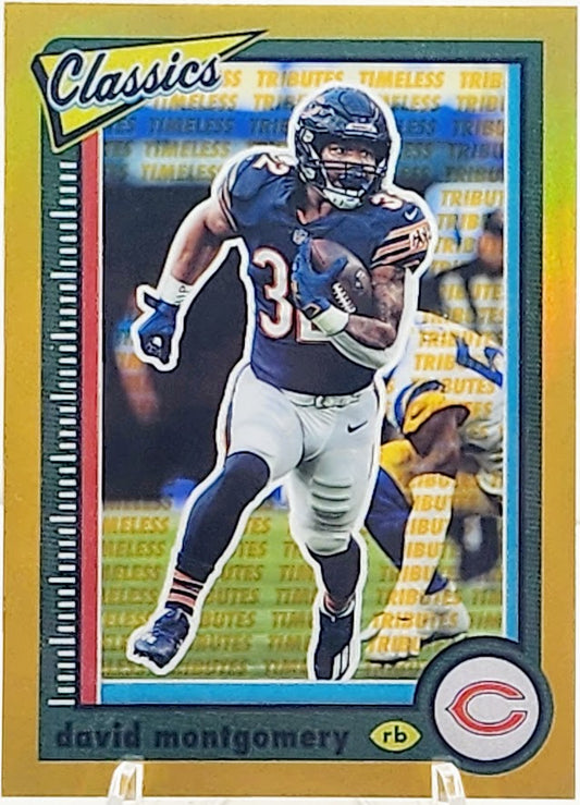 2022 Panini Classics #15 David Montgomery Timeless Tributes Gold #19/60 Bears - walk-of-famesports