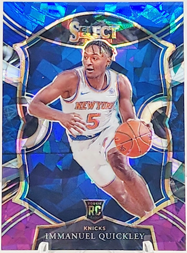 Immanuel Quickley RC 2020-21 Select Concourse Blue Purple Ice Prizm # 85 Knicks - walk-of-famesports