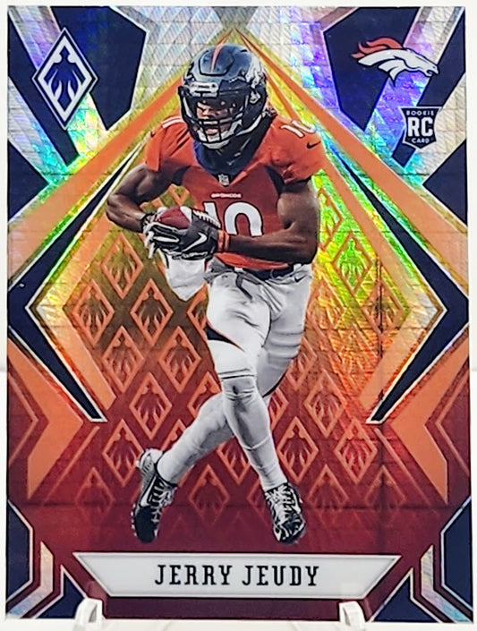2020 Panini Phoenix Fire Burst Prizm #105 Jerry Jeudy Rookie Denver Broncos - walk-of-famesports