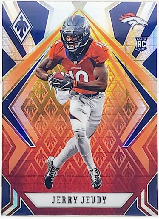 2020 Panini Phoenix Fire Burst Prizm #105 Jerry Jeudy Rookie Denver Broncos - walk-of-famesports