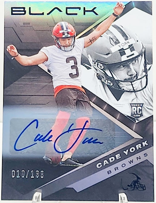 Cade York 2022 Panini Black Football Rookie Autograph #172 Browns /199 - walk-of-famesports