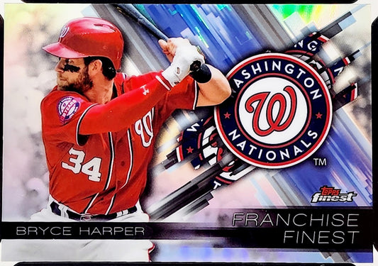 2016 Topps Finest Franchise Finest Refractor Nationals Bryce Harper Card #FF-BH ISA 10 Gem MT