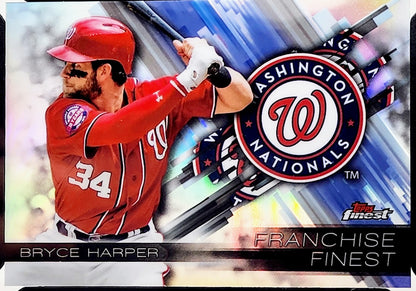 2016 Topps Finest Franchise Finest Refractor Nationals Bryce Harper Card #FF-BH ISA 10 Gem MT