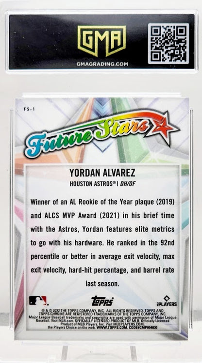 2022 Topps Chrome Yordan Alvarez Future Stars #FS-1 GMA 10 GEM Mint