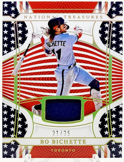 2022 National Treasures Bo Bichette Red White Blue /25 #RWB-BB Toronto Blue Jays