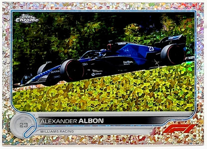 2022 Topps Chrome F1 #124 Alexander Albon Mini Diamonds Refractor 169/299