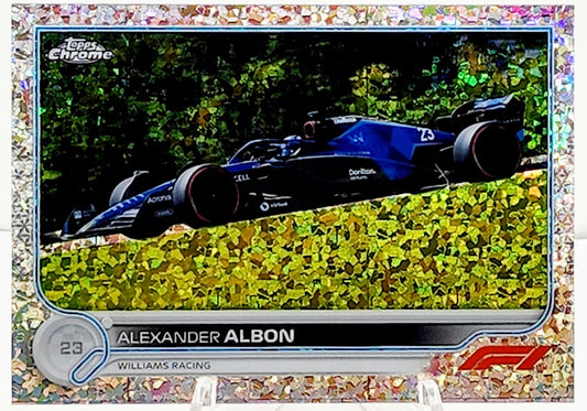 2022 Topps Chrome F1 #124 Alexander Albon Mini Diamonds Refractor 169/299