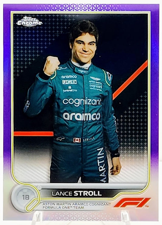 2022 Topps Chrome Formula 1 #48 Lance Stroll Purple Refractor 23/399