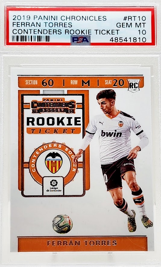 2019 Panini Chronicles Contenders Rookie Ticket #RT10 Ferran Torres PSA 10 RC