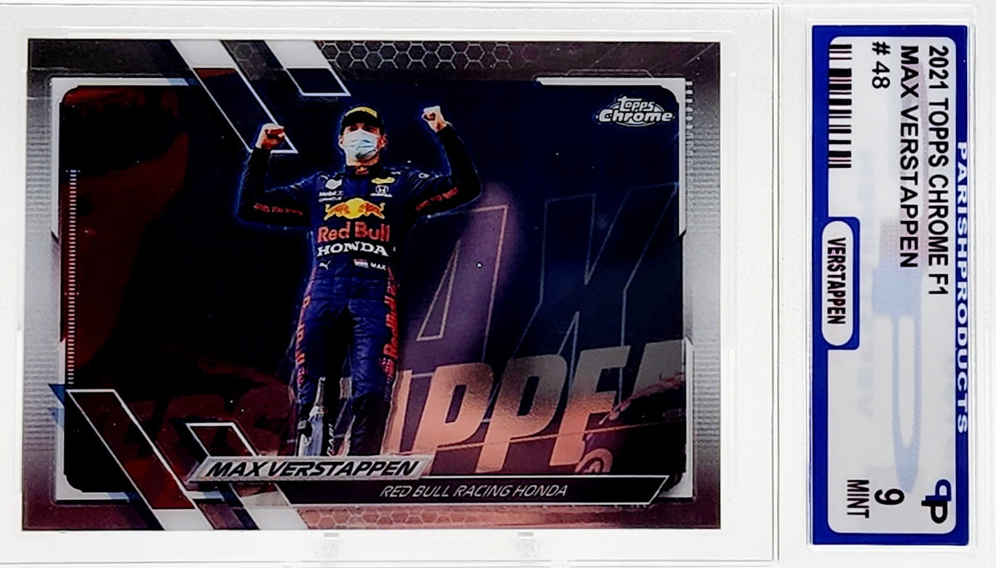 2021 Topps Chrome F1 Max Verstappen Refractor #48 Parish 9 Mint