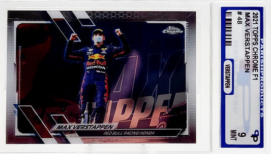 2021 Topps Chrome F1 Max Verstappen Refractor #48 Parish 9 Mint