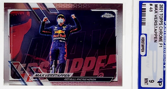2021 Topps Chrome F1 Max Verstappen Refractor #48 Parish 9 Mint