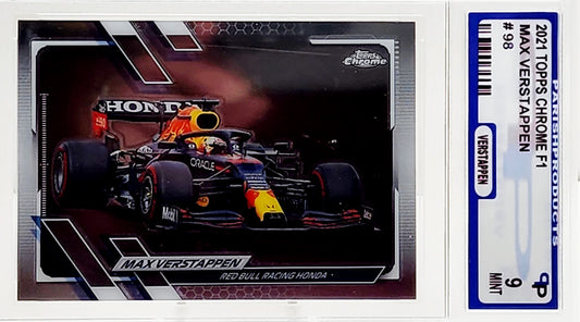 2021 Topps Chrome F1 Max Verstappen Refractor #98 Parish 9 Mint