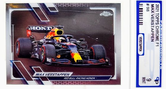 2021 Topps Chrome F1 Max Verstappen Refractor #98 Parish 9 Mint