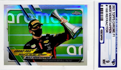 2021 Topps Chrome F1 Max Verstappen Refractor #168 Parish 9 Mint