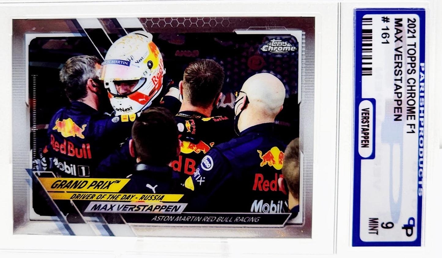 2021 Topps Chrome F1 Max Verstappen Refractor #161 Parish 9 Mint