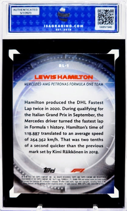 2021 Topps Chrome F1 #RL1 Lewis Hamilton REDLINERS Card ISA 10 GEM MNT