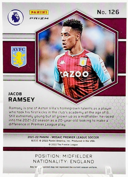 2021-22 Panini Mosaic Premier League Mosaic Prizm Jacob Ramsey #126 Rookie RC