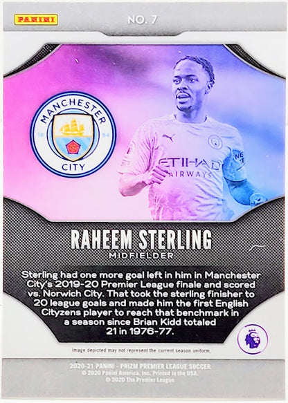 2020-21 Panini EPL Soccer Prizm RAHEEM STERLING FIREWORKS # 7 - NEW ENGLAND