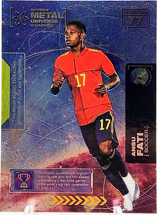 2021 Skybox Metal Universe Champions #77 Ansu Fati RC Rookie Card