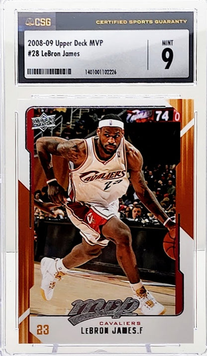 2008-09 Upper Deck MVP Lebron James #28 CSG 9 Mint