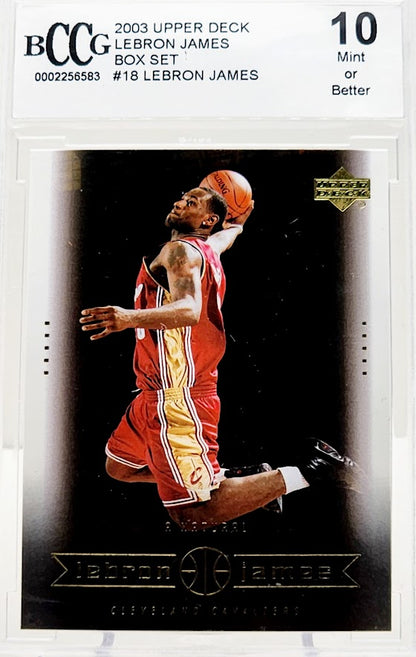 2003 Upper Deck LeBron James Box Set #18 BCCG 10 Cleveland Cavaliers