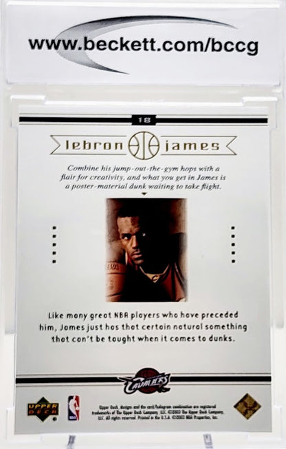2003 Upper Deck LeBron James Box Set #18 BCCG 10 Cleveland Cavaliers
